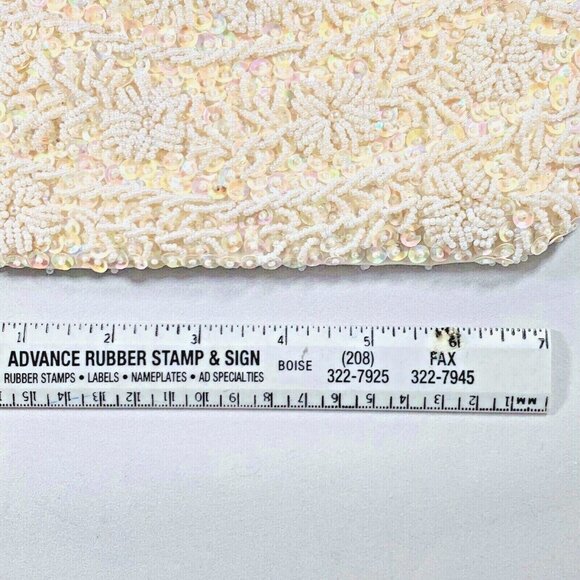 Vtg Bon Soir Beaded Evening Bag Purse Handmade Hong Kong Italian Beads - Picture 11 of 12